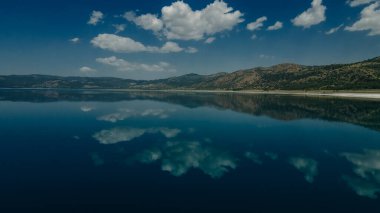 Salda Gölü 'nün havadan görünüşü. Burdur, Türkiye. Yüksek kalite fotoğraf