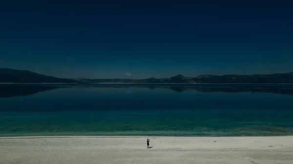 Vista Aérea Del Lago Salda Burdur Turquía Foto Alta Calidad —  Fotos de Stock