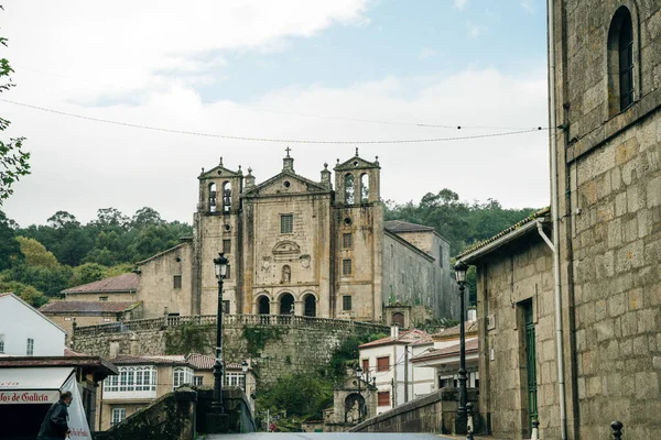Convento Carmen Ponte Romana Sobre Rio Sar Cidade Padron Foto — Fotografia de Stock