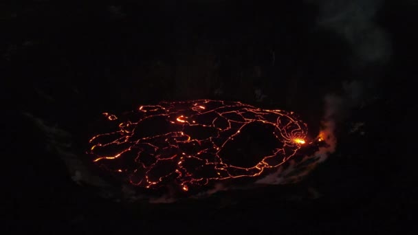 Tomado Del Borde Caldera Kilauea Parque Nacional Volcanes Hawai Isla — Vídeo de stock