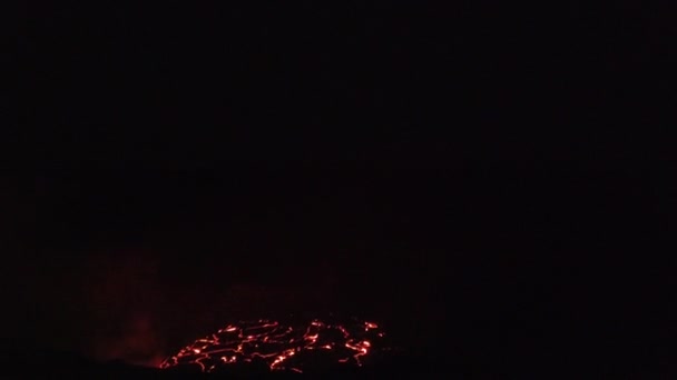 Взяты Обода Кальдеры Килауэа Национальном Парке Вулканов Гавайев Большом Острове — стоковое видео
