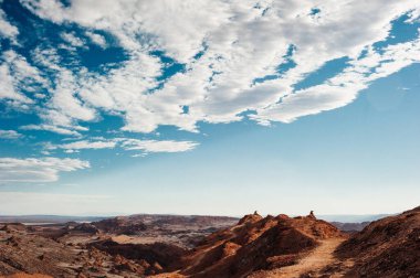 Atakama Çölü 'ndeki Ay Vadisi' nin San Pedro de Atacama, Şili 'deki olağanüstü arazisi.