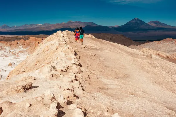 Atakama Çölü 'ndeki Ay Vadisi' nin San Pedro de Atacama, Şili 'deki olağanüstü arazisi.
