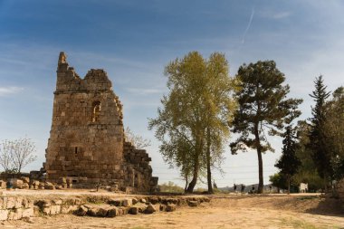 Türkiye 'nin Antalya kenti yakınlarındaki antik Anadolu kenti Perge' nin kalıntıları. Yüksek kalite fotoğraf