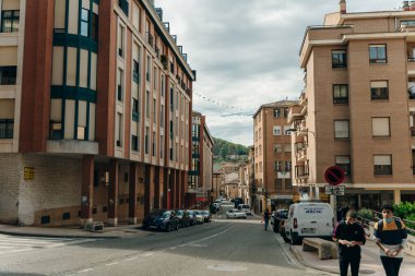 İspanya 'nın La Rioja kentindeki Saint James yolu üzerindeki Najera Köprüsü - Eylül, 2021. Yüksek kalite fotoğraf