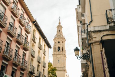Logrono 'daki Saint Maria de la Redonda Katedrali. Rioja, İspanya. Yüksek kalite fotoğraf