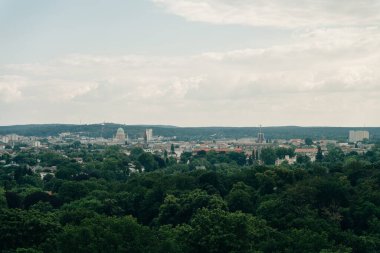 potsdam, Almanya - Kasım, 2021 Pfingstberg 'den Potsdam' daki konutlara kadar. Yüksek kalite fotoğraf