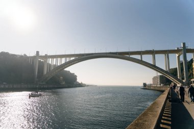 Arrabida Bridge between Vila Nova de Gaia and Porto cities in Portugal - nov, 2021. High quality photo clipart