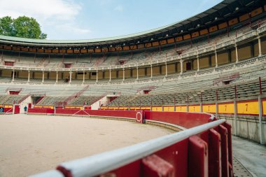 İspanyol şehri Pamplona, İspanya 'da 2021' de bir arenada. Yüksek kalite fotoğraf