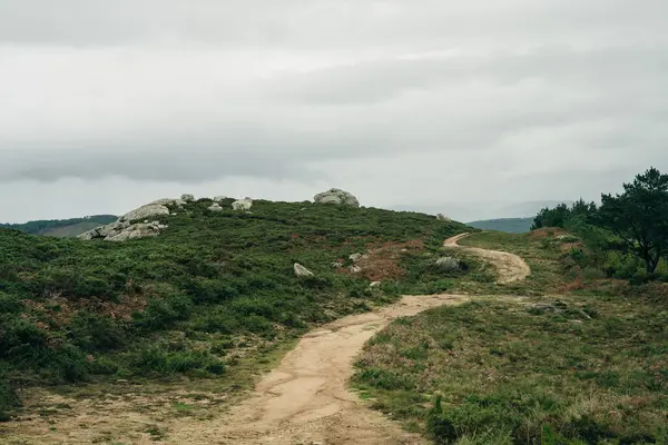 Cape ve Fisterra Deniz Feneri Chemin de Saint Jacques. Yüksek kalite fotoğraf