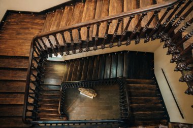 La Rioja Müzesi 'nin Logrono, La Rioja, İspanya' daki merdiveni. Yüksek kalite fotoğraf