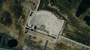 Ruins of the ancient Lycian city Patara. Aerial view shooting. Antalya, TURKEY. High quality photo clipart