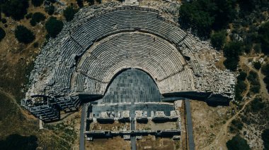 Ruins of the ancient Lycian city Patara. Aerial view shooting. Antalya, TURKEY. High quality photo clipart