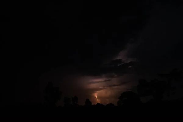 Lightning Terrifying Rainy Night — Photo