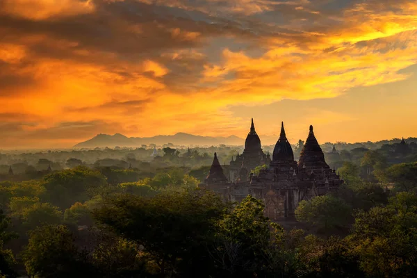 Nombreuses Pagodes Bagan Myanmar Bagan Est Une Ancienne Pagode Avec — Photo