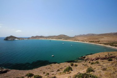Amazing view of Genoveses beach , one of the most beautiful spots in Cabo de Gata natural park, Nijar, Andalusia, Spain.
