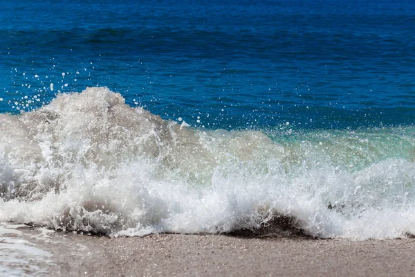 Yazın Güzel Okyanus Dalgaları Duvar Kağıdı Tarzı Doğa Arkaplan Kavramı — Stok fotoğraf