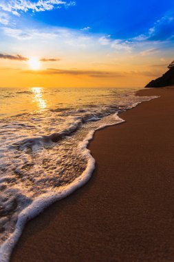 Güzel Manzara Okyanusu Yaz Günbatımı Doğal zemin 