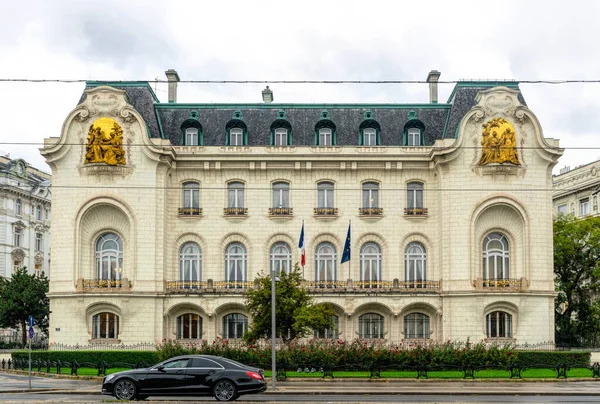 오스트리아 Vienna Austria 2021 오스트리아빈 구역에 프랑스 대사관 스러운 저택에 — 스톡 사진