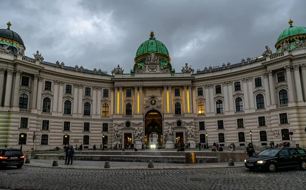 Wien Österreich Oktober 2021 Majestätische Luxusfassade Der Hofburg Wien Barockbau — Stockfoto