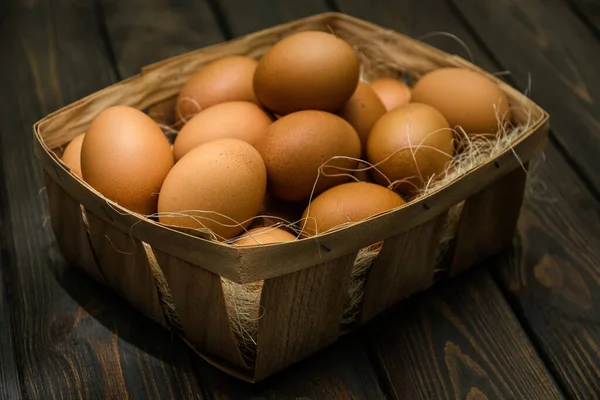 Яичный Фон Яйца Картонной Коробке — стоковое фото