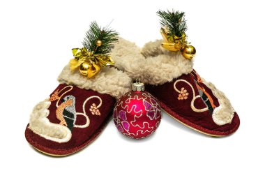 Güzel, sıcak kış terlikleri.