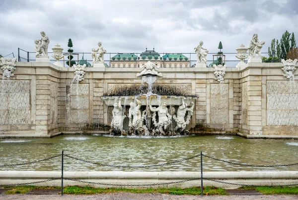 Κήπος Και Παλάτι Belvedere Στη Βιέννη Αυστρία — Φωτογραφία Αρχείου
