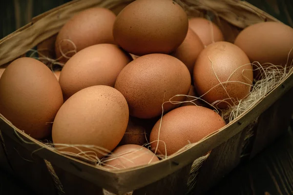 Яичный Фон Яйца Коробке — стоковое фото