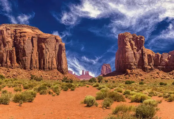 Klippor Monument Valley Wild West Usa — Stockfoto