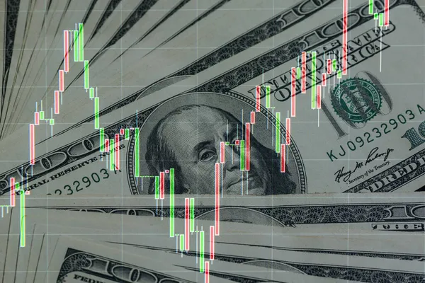 Borsa grafikleri ve Amerikan doları faturası