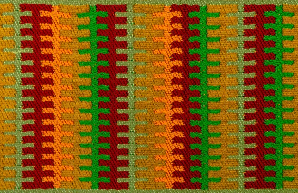 Texture Traditionnelle Orange Mat Oriental Avec Motif Géométrique — Photo