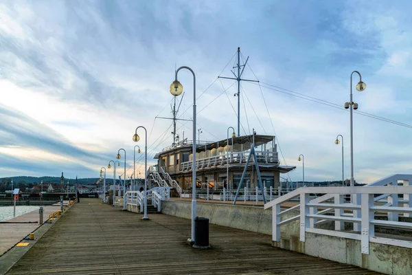 Oude Houten Pier Sopot Oostzeekust — Stockfoto