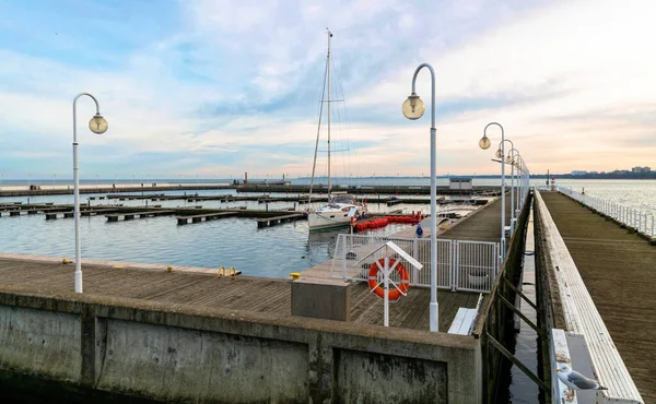 Oude Houten Pier Sopot Oostzeekust — Stockfoto