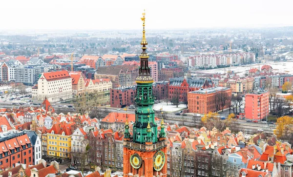 Piękne Tradycyjne Stare Domy Ulicy Gdańska — Zdjęcie stockowe