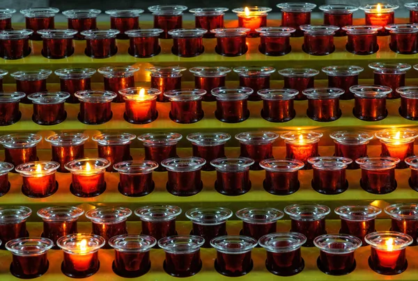 Burning Candles Church — Stock Photo, Image