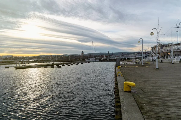 Oude Houten Pier Sopot Oostzeekust — Stockfoto