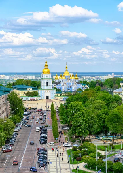 Kiev Oekraïne Mei 2021 Majestueuze Michael Golden Domed Kathedraal Kiev — Stockfoto