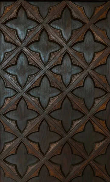 Vintage Carved Brown Wood Background — Fotografia de Stock