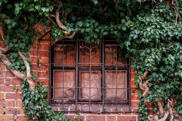 Ventana Una Antigua Casa Campo Ladrillo Inglaterra — Foto de Stock