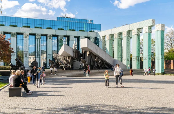 Museum Building Warsaw Uprising — Zdjęcie stockowe