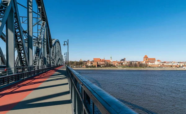 Bridge Vistula River City Torun — Stock Photo, Image