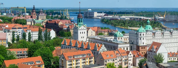 Stare Miasto Odra Szczecinie Polska — Zdjęcie stockowe
