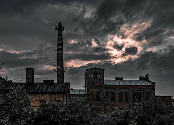 Будівництво Старої Покинутої Фабрики Околиці Лондона — стокове фото