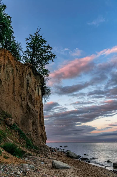 Orlowo Cliff Sandy Beach Coast Baltic Sea Gdynia — Stock fotografie