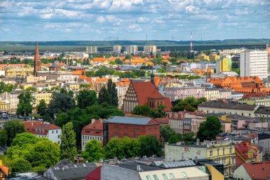 View of the city of Bydgoszcz from above