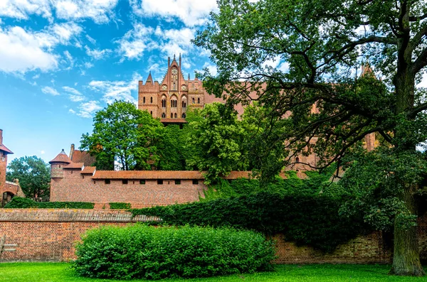 Castello Malbork Capitale Dell Ordine Teutonico Polonia — Foto Stock