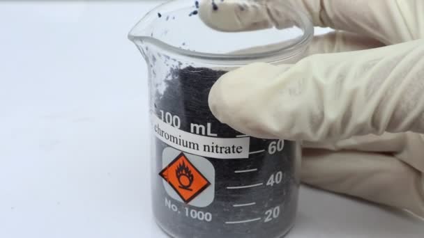 Nitrate Chrome Agent Oxydant Est Utilisé Dans Les Laboratoires Industrie — Video