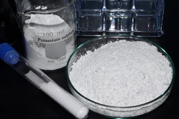 Potassium Sulphate Powder Used Laboratories Industry — Stock Photo, Image