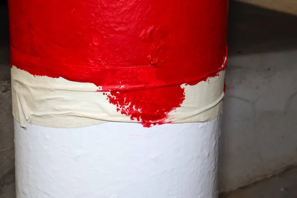 Couleur Rouge Pour Travail Peinture Dans Industrie — Photo