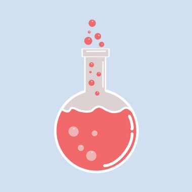 İllüstrasyon, tıp veya bilim çalışmaları için laboratuvar cam ekipmanları